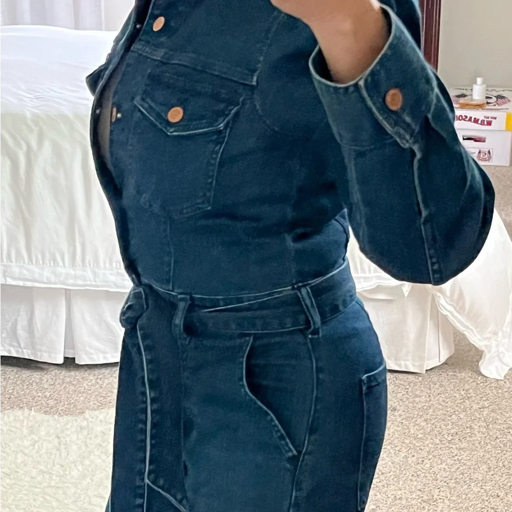 GAP Blue Denim Jumpsuit - Picture 5 of 7